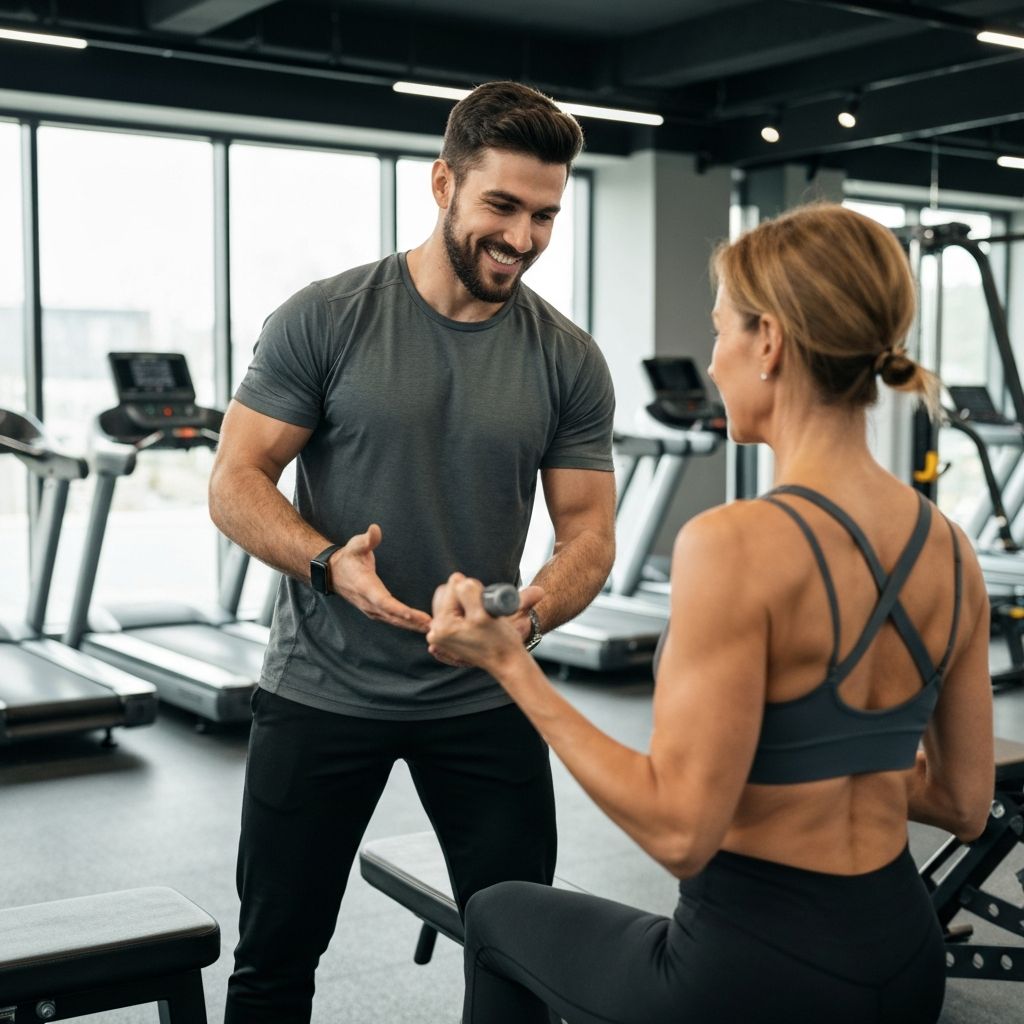 Personal coaching session with fitness expert